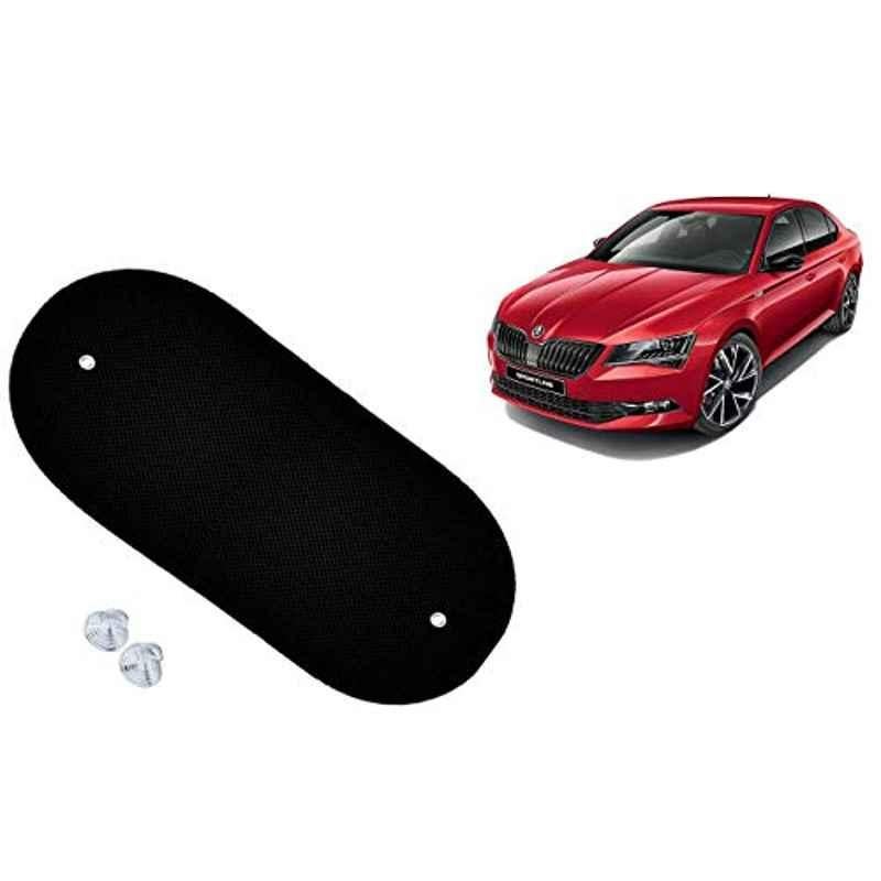 Auto Pearl 4 Pcs PVC & Mesh Black Window Side Sun Shade Set for Skoda Superb 2019, Chipkoo_BlkRear_Superb2019