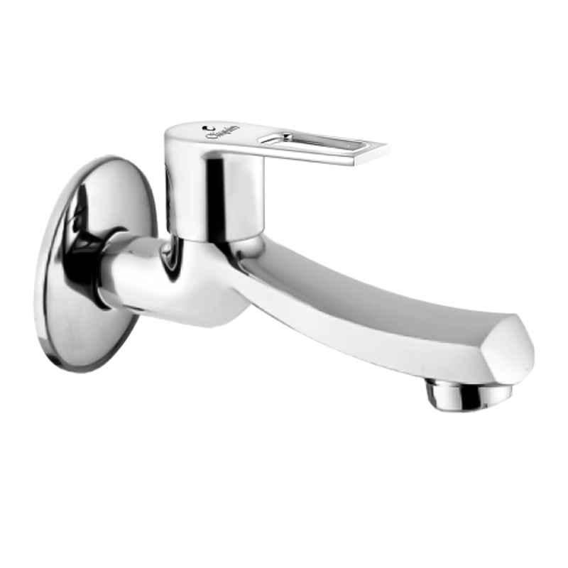 Cliquin Vitara Espirion Brass Silver Chrome Finish Wall Mount Long Body Tap for Bathroom & Kitchen