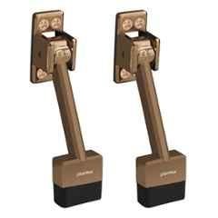 Plantex Stopper Foor Main Door/Gate Stopper for The Wooden Doors/Door Stoppers with Rubber Grip/Stops for Doors (Pack of 2) Rose Gold