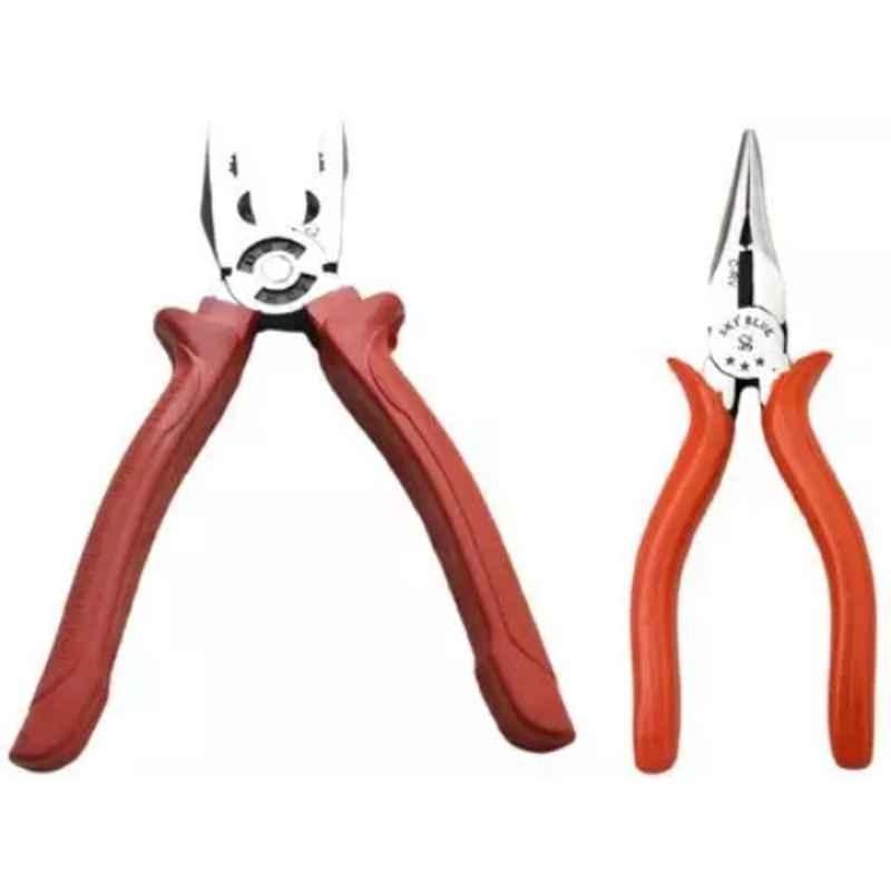 Sky Blue 2 Pcs 7.8 inch Lineman Plier Combo, SBE_PLIER_COMBO_MOD_00966