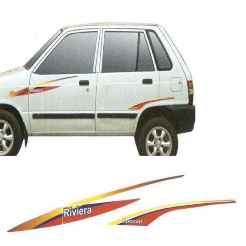 Buy Galio Red & Yellow Graphics Car Sticker Set for Maruti Suzuki 800,  GL-076R Online At Price ₹579