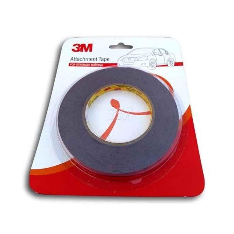 3M Grey 1.2cm 4m Acrylic Foam Attachment Tape (Pack of 10)