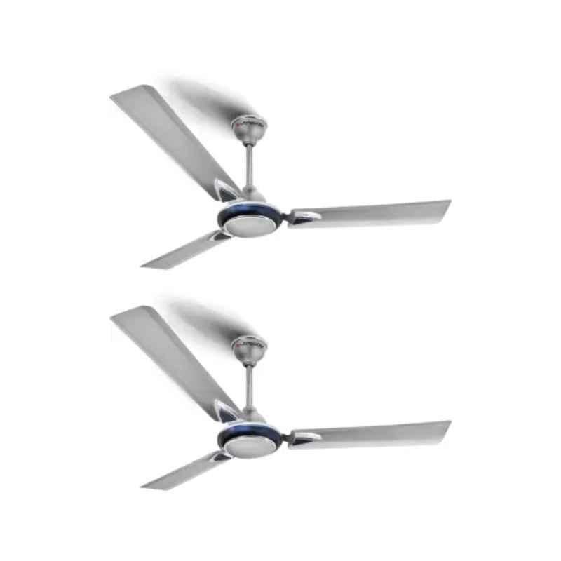Longway Starlite-1 50W Silver & Blue 3 Blade Ultra High Speed Ceiling Fan, Sweep: 1200 mm (Pack of 2)