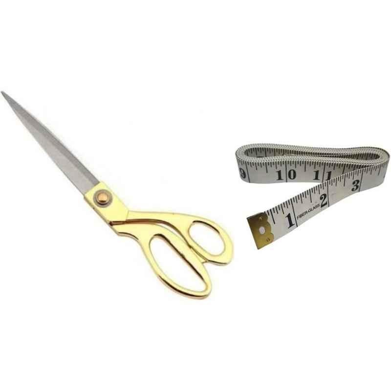 Abbasali 10 inch Heavy Duty Professional Scissor with Measuring Tape