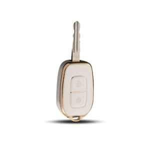 Flymaster Thermoplastic Polyurethane White TPU Car Key Cover, WHITE-TPURKE-30