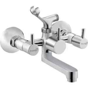 Prestige Dove Brass Chrome Finish Silver Wall Mixer with Clutch