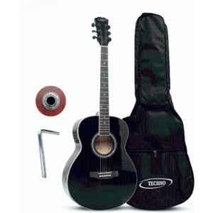 Techno 40 inch Spruce Black Right Hand Orientation Acoustic Guitar, RJ-240-DEG-BLK