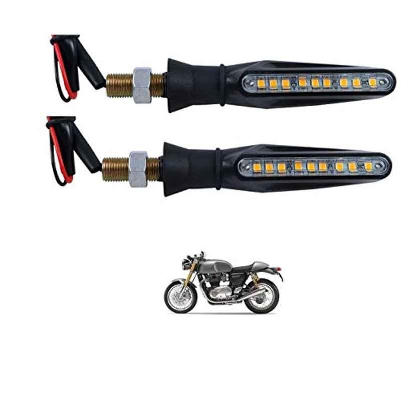Kozdiko 4 Pcs Plastic Front & Rear Side Sleek Yellow Bike Indicator Set for Triumph Thruxton