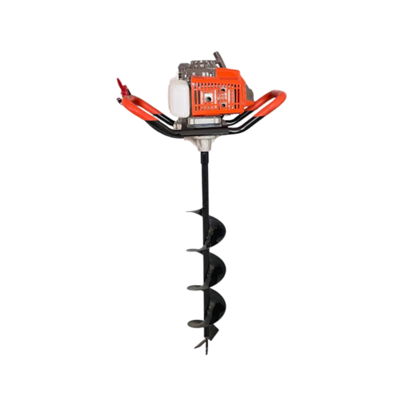 Asha Agri 2HP 63cc 2 Stroke Earth Auger Machine with 12 inch Double Spiral Planter Bits for Plantation, Fencing & Post Hole Digging in All Soil Types, AGRI-AEA-263