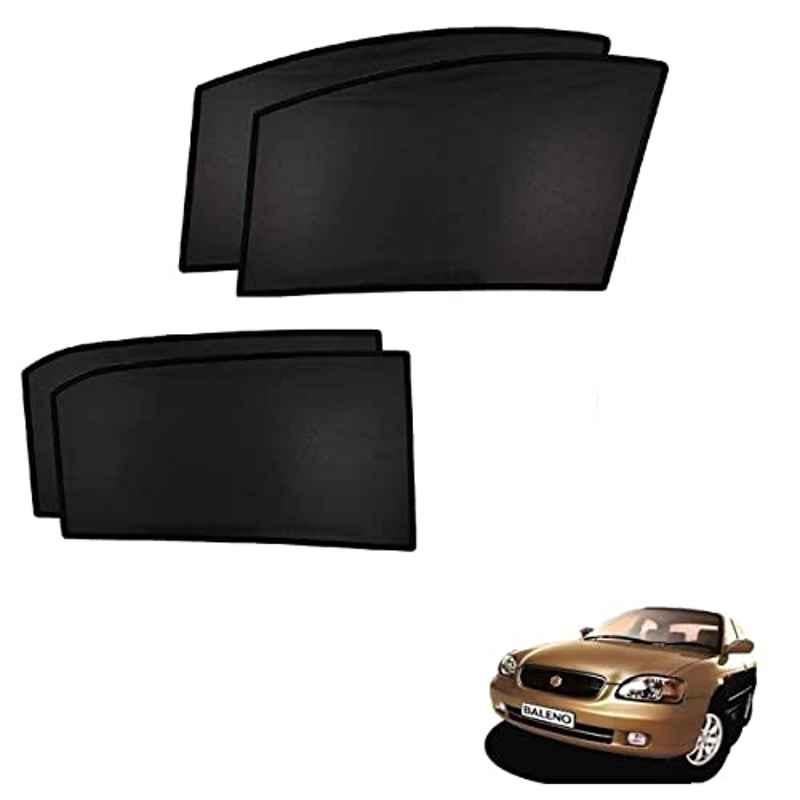 Kozdiko 4 Pcs Custom Fit Non Magnetic Curtains Mesh Car Sun Shade Set for Maruti Suzuki Baleno Old