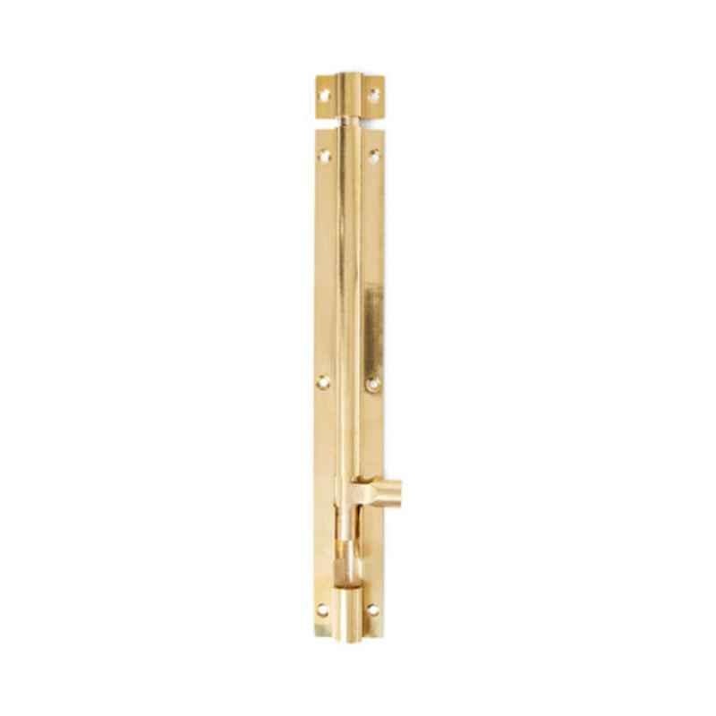 1/2x10 inch Gold Brass Tower Bolt