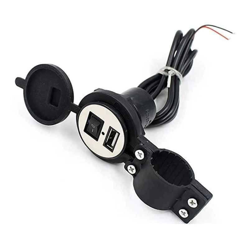 AOW Motorcycle Bike Mobile Phone USB Charger Power Adapter 12v (Waterproof) for Bajaj Pulsar 150
