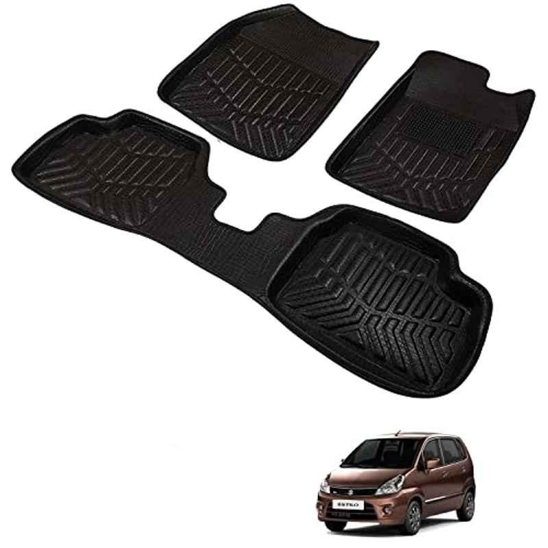 Kozdiko 3D Black Car Foot Mat Set for Maruti Suzuki Zen Estilo, dshbdhb222