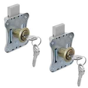 Plantex 20mm Antique Brass Drawer Lock for Multipurpose Cupboard with Key for Home/Office (Pack of 2)