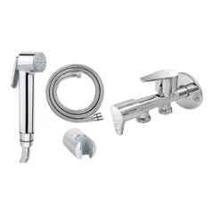 Fastgear Fusion ABS Silver Glossy Finish Health Faucet Set, FG3236
