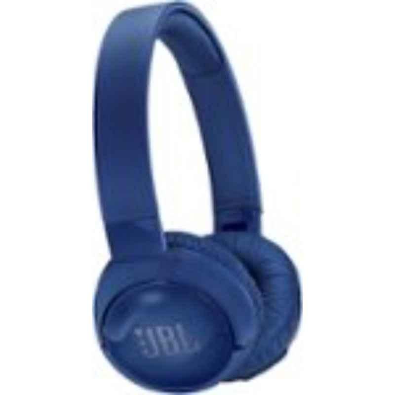 JBL 32mm 12hrs Blue On-Ear Active Noise Cancelling Wireless Headphone, JBL-T600BT-NC-HDPH-BLUE