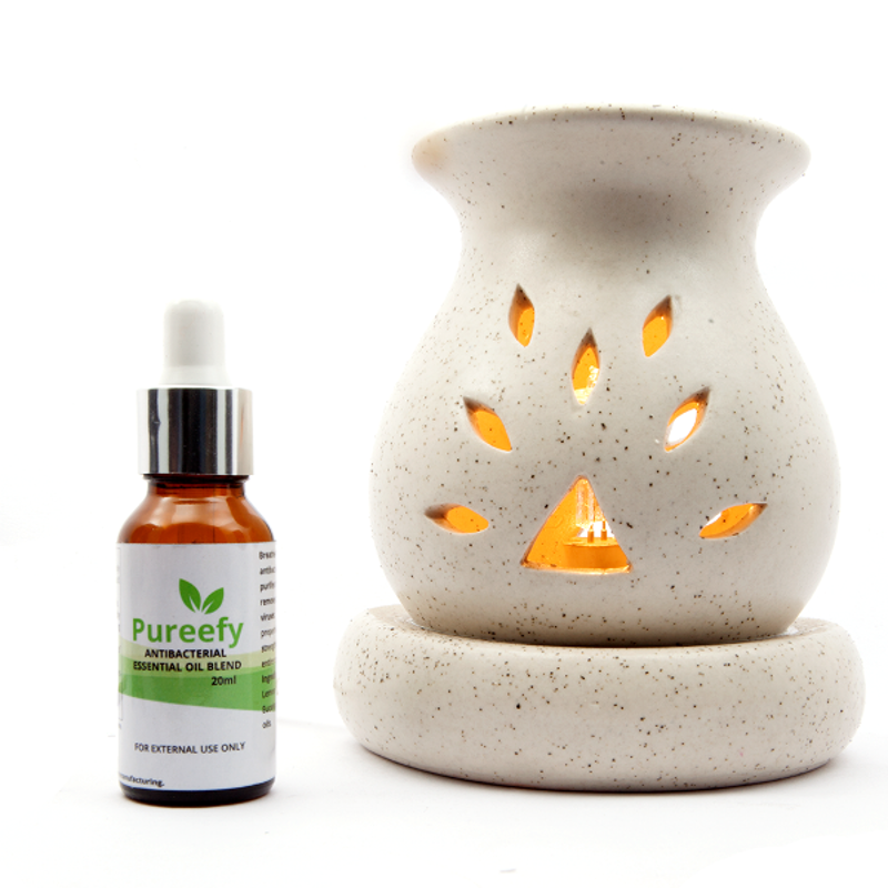 Breathe Fresh Pureefy Antibacterial Essential Oil Blend with Electric Diffuser