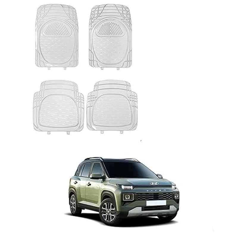 Kozdiko 4 Pcs 6204 Clear PVC Rubber Car Foot Mat Set for Hyundai Exter
