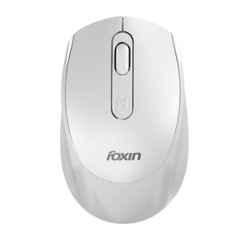 Foxin Flow 1600DPI 2.4 GHz White Wireless Optical Mouse with Rechargeable Battery & Dual Connectivity for Laptop, MacBook & PC