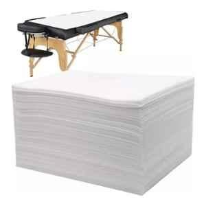 Kudize 63x80 inch 30GSM White Non-Woven Disposable Laminated Waterproof Bedsheet for Hospital, Hotel & Spa (Pack of 25)