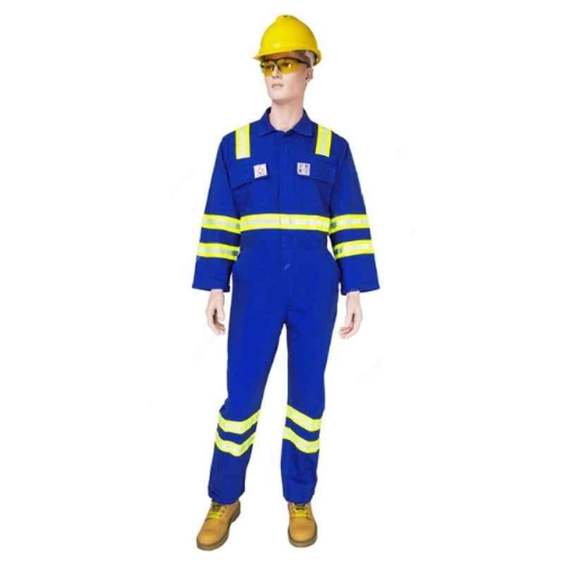 Empiral E31005210 Cotton Royal Blue Safety Coverall, Size: M