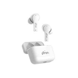 Ptron Bassbuds Tango ENC White Bluetooth Earbuds with Mic