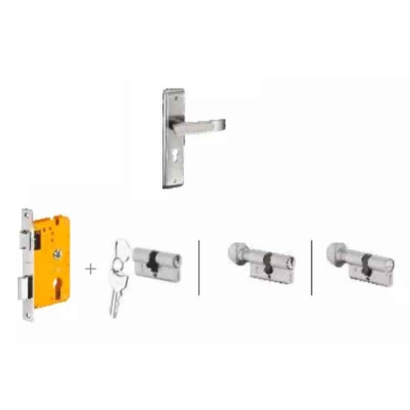 Dorset Dash HL DAS 204.3mm Zinc SC Finish Lock Set with Knob & 60mm Key Cylinder (Pack of 4)