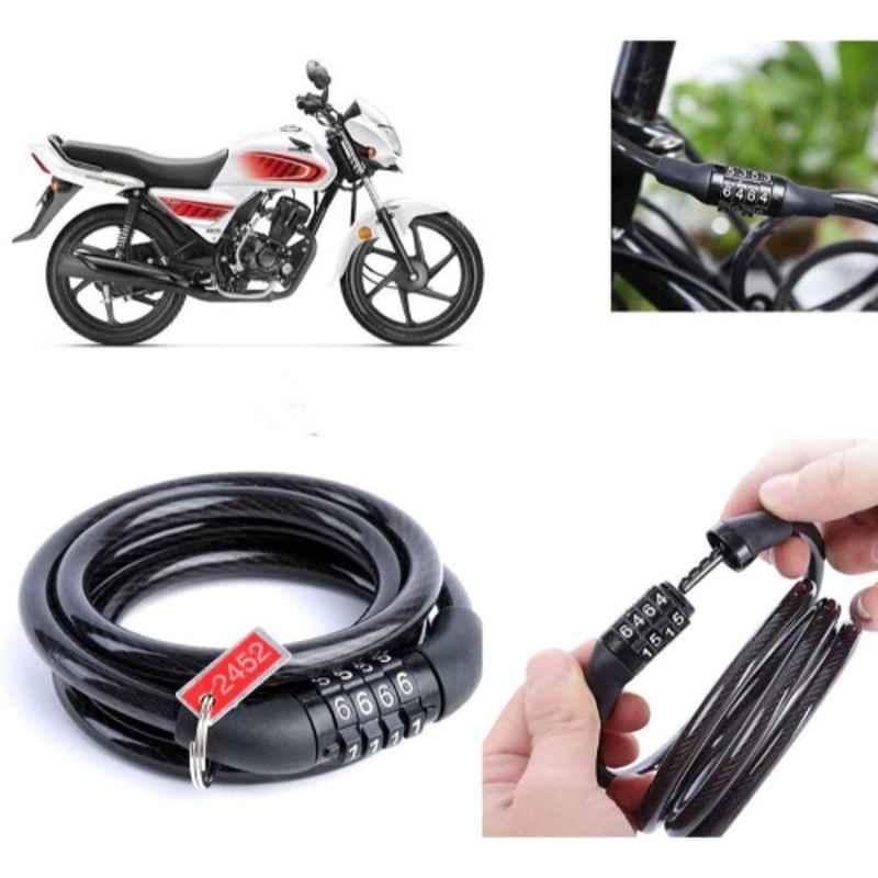 Auto Pearl PVC & Plastic Black Combination Cable Lock for Dream Neo, 760