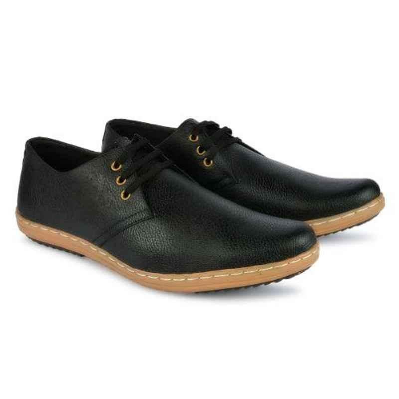 Mr Chief 974 Zara Black Smart Casual shoes for Men, Size: 6