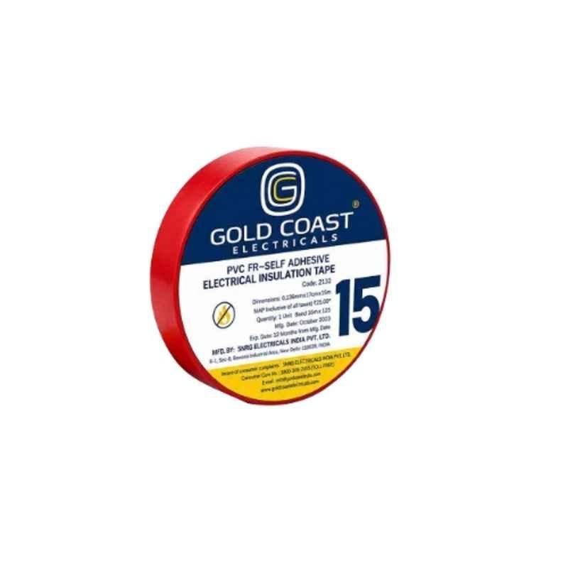 Gold Coast 15m Red PVC Electrical Tape, 2192-RD