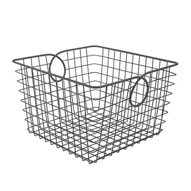 Spectrum Diversified Alloy Steel Grey Teardrop Wire Basket, 09976, Size: Large