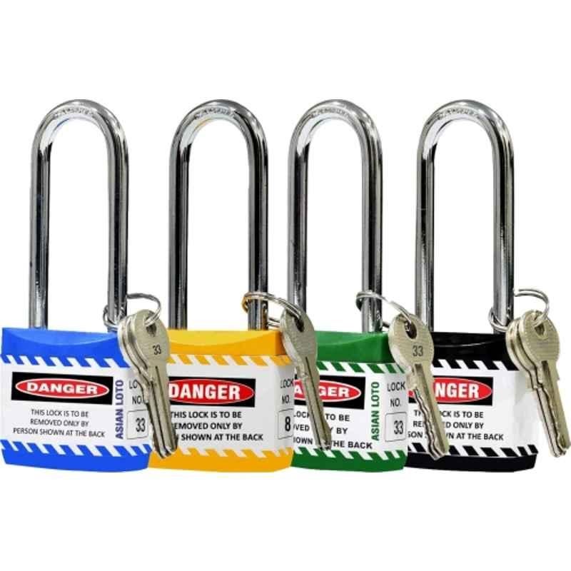 Asian Loto ANL14 Long Shackle Lockout Padlock (Pack of 4)