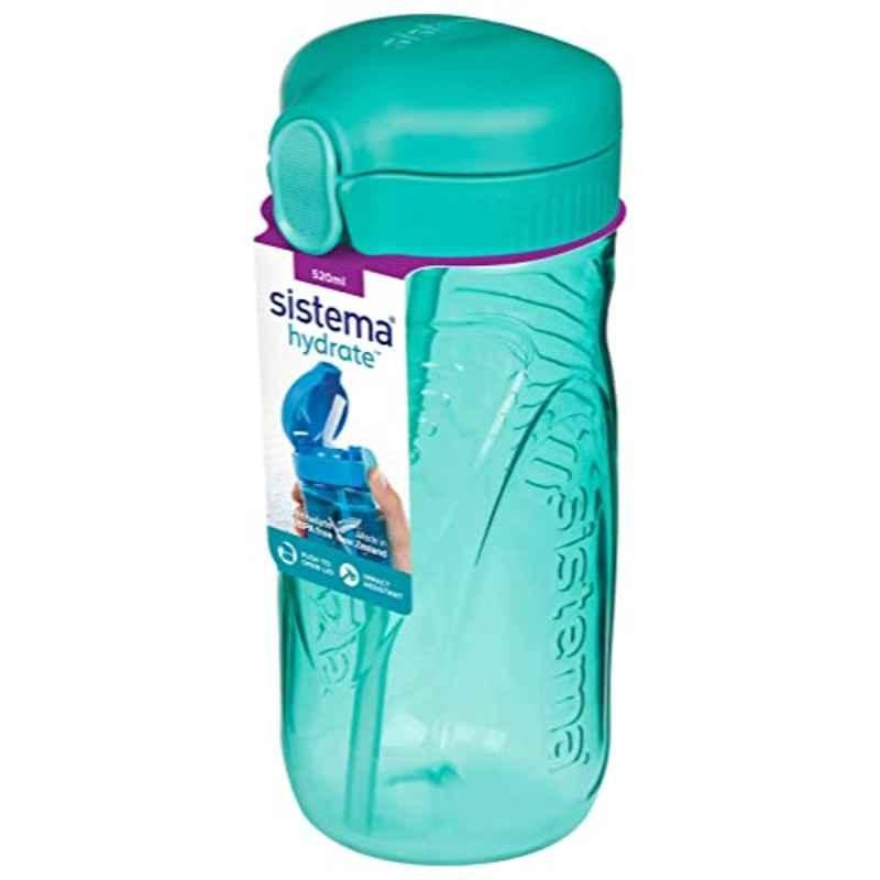 Sistema 520ml Plastic Green Tritan Quick Flip Bottle, 6200