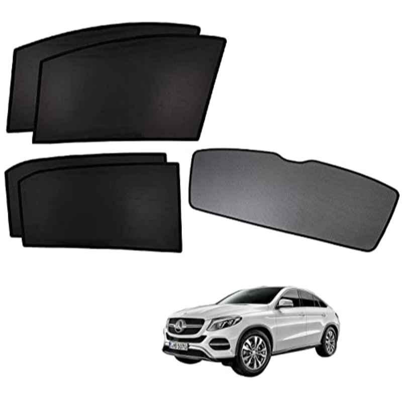 Kozdiko 5 Pcs Polyester Black Non Magnetic Window & Rear Sun Shades Set for Mercedes Benz GE Class