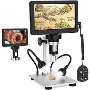 Microware 10-1200X 12MP 7 Inch LCD Digital Microscope with 16G TF Card