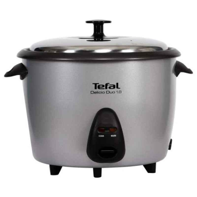 Tefal Delicio Duo 700W 1.8L Silver Rice Cooker with Lid