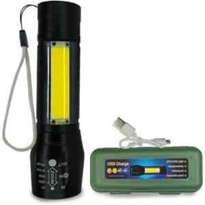 Pick Ur Needs 9W 3-in-1 Black Mini Mattel Long Range Rechargeable Torch