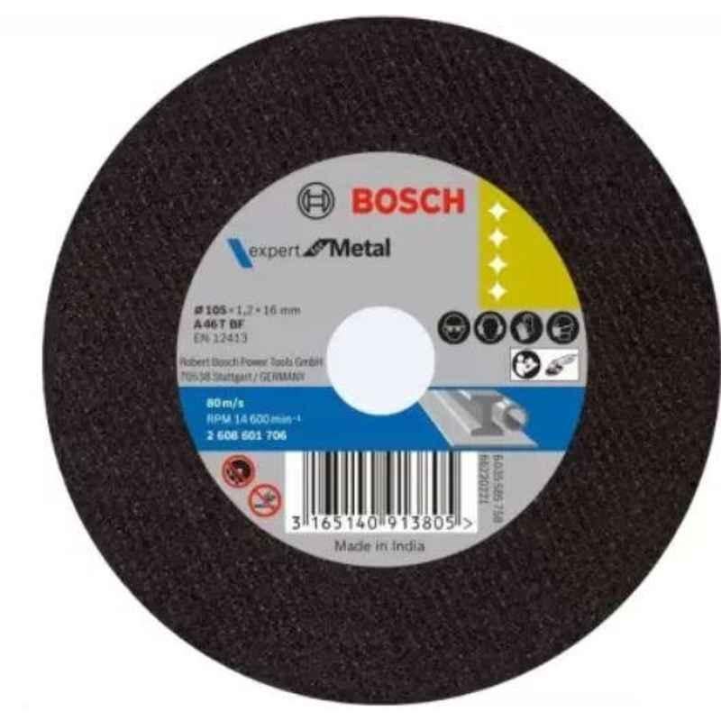 Bosch 105x1.2x16mm A 46 T BF Straight Cutting Wheel for Metal, 2608601706 (Pack of 50)