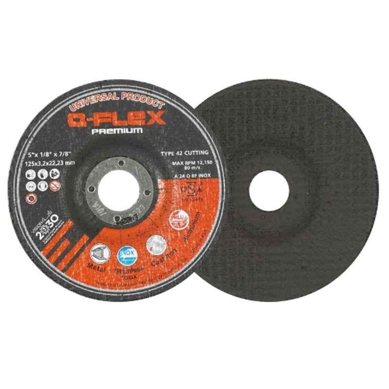 Q-Flex 125x3.2x22.23mm Universal Cutting Disc, GRA