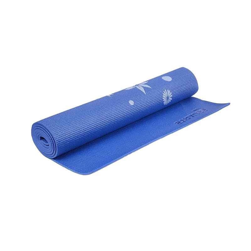 Strauss 1730x610x60mm Blue PVC Floral Yoga Mat with Cover, ST-1008