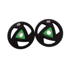 GYM24 Equipment NF-MD 2 Pcs 10kg Rubber Black UFit Olympic Weight Plate Set