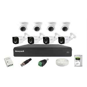 Impact by Honeywell 2MP CCTV Kit with 4 Dome & 4 Bullet Camera with 8CH AHD DVR, 1TB Hard Disk & All Accessories, I-MKIT8CH-4