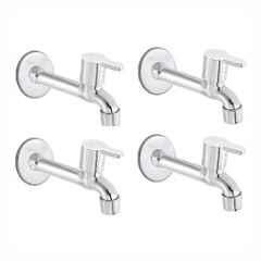 Fastgear Stainless Steel Silver Chrome Finish Long Body Tap, FG1088 (Pack of 4)