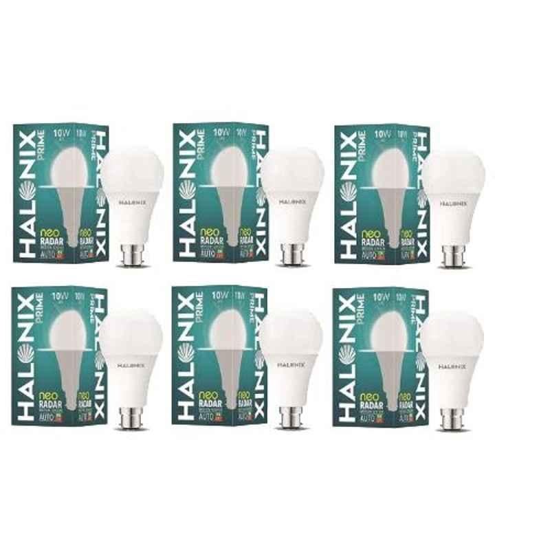 Halonix Prime Neo Radar 10W B22 Cool Day White Motion Sensor LED Bulb, HLNX-RDR-NEO 10WB22CW (Pack of 6)
