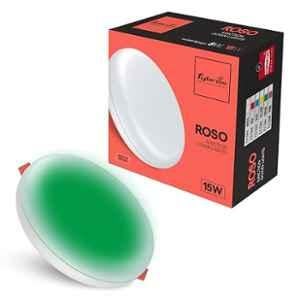 Fybros Roso 15W Plastic Green Round Junction LED Downlight, FLS5347A
