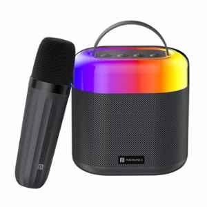 Portronics Dash 3 16W Black Bluetooth Speaker with Wireless Karaoke Mic, 5 hrs Playtime, Multicolour RGB Lights, 3 EQ Modes & 5 Voice Effects, POR-2000