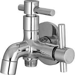 10X Brass 2 in 1 Chrome Finish Bib Tap, Size: M