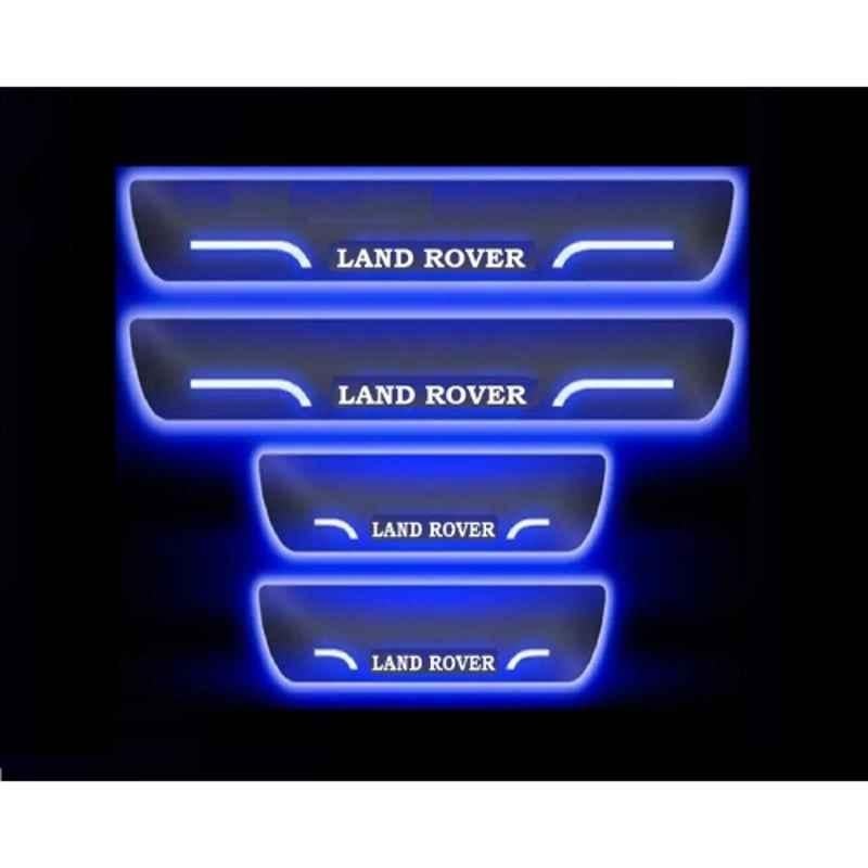 Car Accessories Hub 4 Pcs Acrylic Black Sill Scuff Plate Set with Blue LED for Land-Rover All Models-picture-39