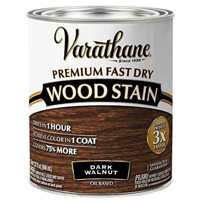 Rust-Oleum Varathane 946ml Dark Walnut Wood Stain Premium Fast Dry Coating, 262006