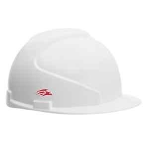 Perf Maxxtra HDPE & Fabric White Safety Helmet with 4 Points Support for Construction & Outdoor Work